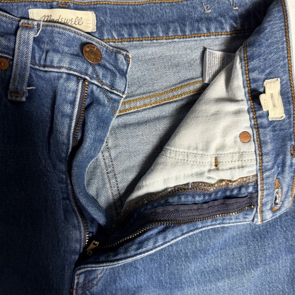 Madewell Balloon Jeans Medium Wash Distressed Raw Hem Women's Size 28 - Picture 3 of 6